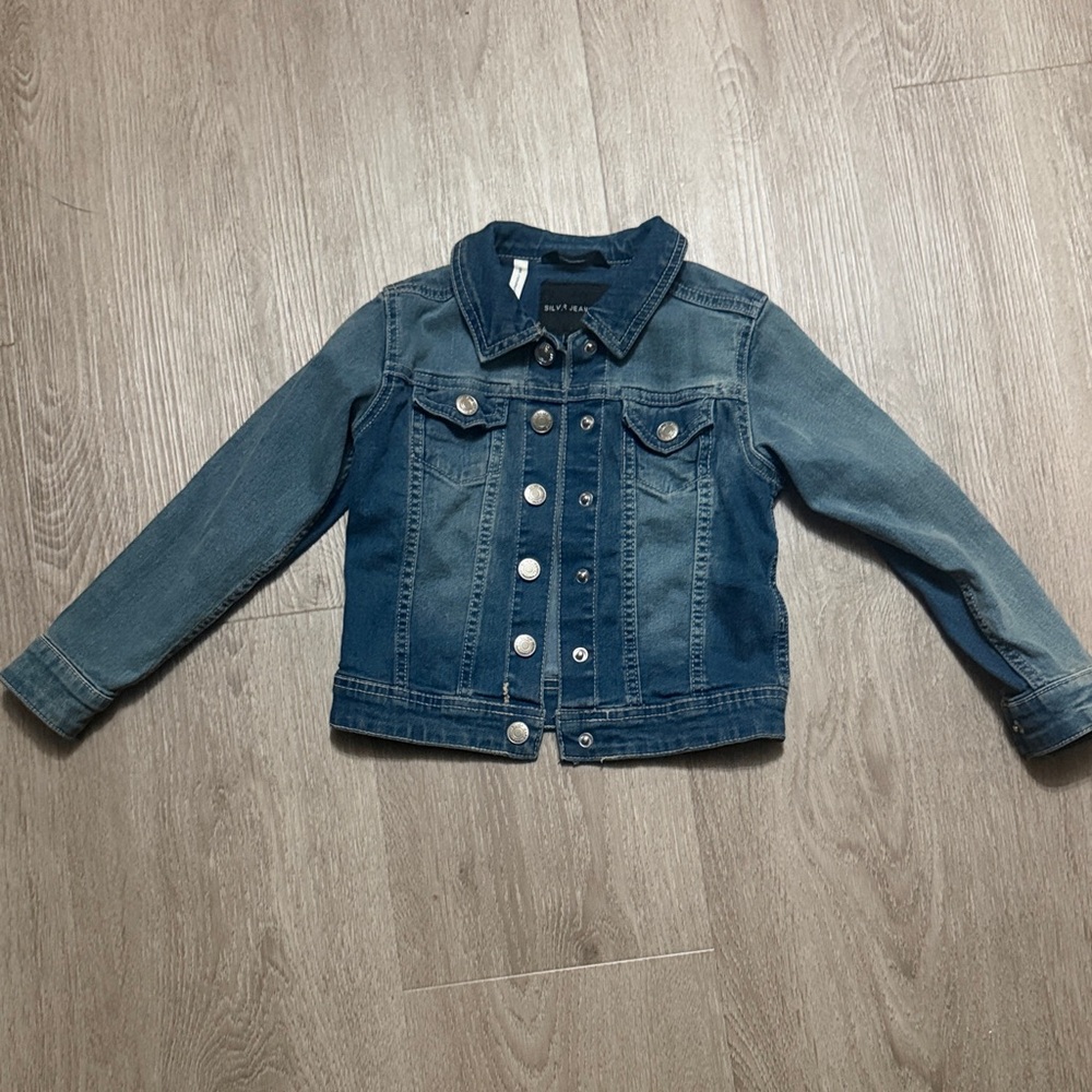 Silver Jeans Kids Two-Tone Denim Jacket